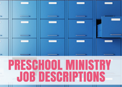 Preschool Ministry Job Descriptions